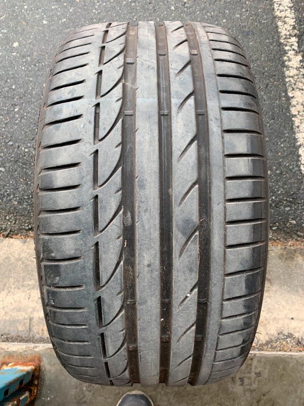 Pair of 255/35/19 96Y Bridgestone Potenza S001 with 50/80% tread in Tires & Rims in Delta/Surrey/Langley