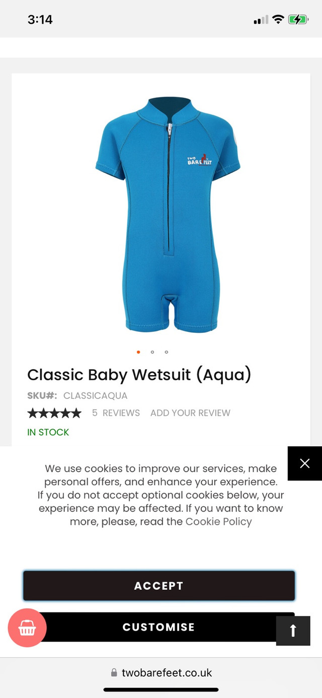 Two Bare Feet Classic Wetsuit in Clothing - 6-9 Months in Kitchener / Waterloo