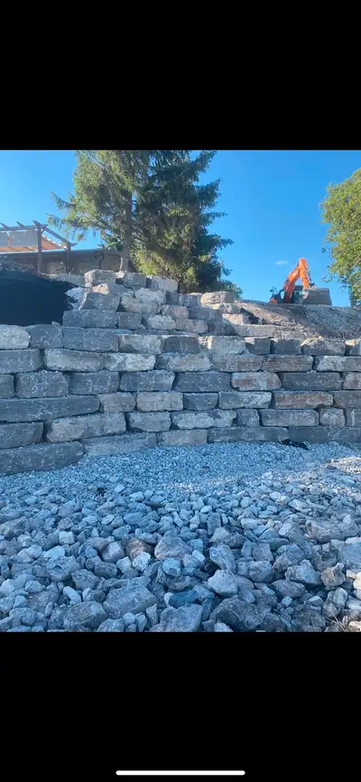 CUSTOM EXCAVATIONS - Decrative rock, bulk rock - Concrete block work - Ponds & landscaping - Drainag...