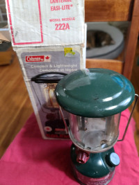 Coleman 222a camping lantern 09/88