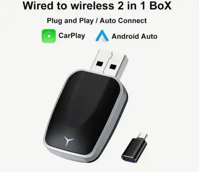Wireless CarPlay Android Auto Adapter 2-in-1, View more