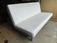 White fabric futon sofa…VERY GOOD CONDITION…ONLY $190