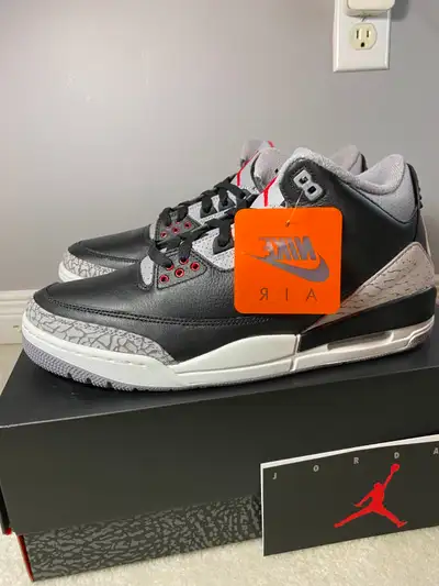 Jordan 3 Black Cement - sz 10.5/11, View more