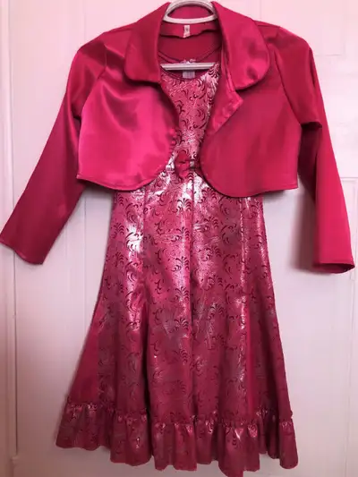 Girl's dress with jacket, Age 8-10 (140cm), View more