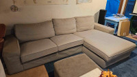 IKEA Sectional sofa with ottoman 