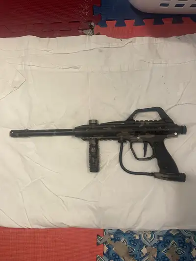 Paint ball gun and mask, View more