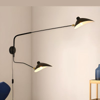 2 Arm Black Wall Light - Minimalist Modern Home Decor Lighting