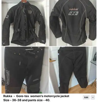 Gore-tex size 36-38 pants size - 40