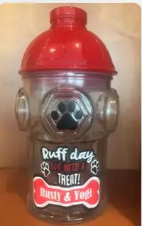 Personalized Dog Treat Jars, Shaped like Fire Hydrants