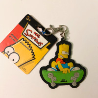2005 The Simpsons Bart Simpson on Skateboard Backpack Attachment