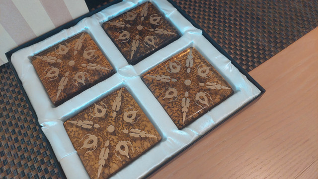 Bombay Bronze Glass Coasters - Set of 4 NEW! in Home Décor & Accents in Markham / York Region - Image 2