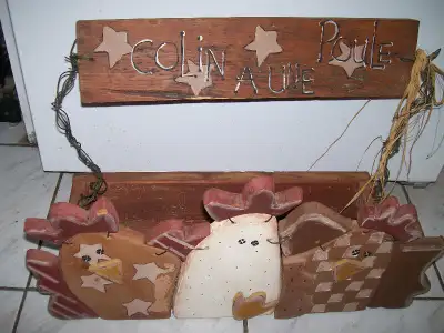 BOÎTE DÉCORATIVE LA POULE À COLIN   15$  TEL  AU  819 536-5362, View more