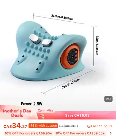 •foot massager combines kneading, heat, and adjustable intensity modes to deliver a deep foot massag...