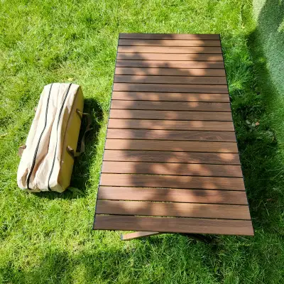 Outdoor Foldable Table, Aluminum, 45"x24"x18", Lightweight, Camp, View more