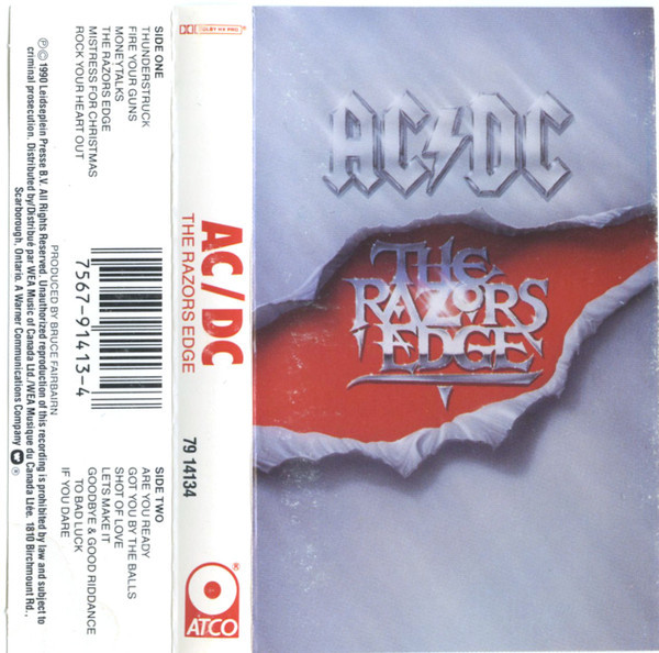 AC/DC - The Razor's Edge on cassette in CDs, DVDs & Blu-ray in Hamilton