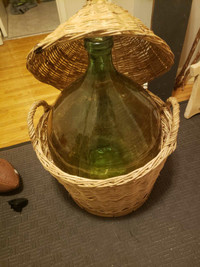 ((Vintage Italian wine jugs))
