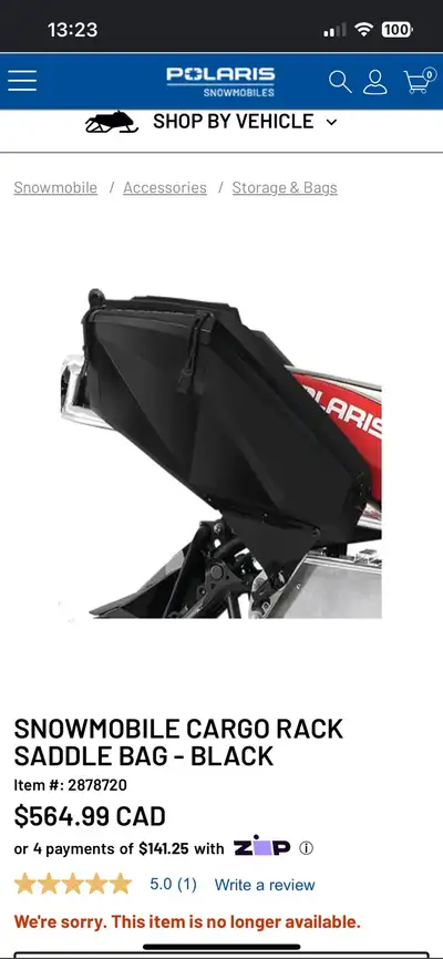 Hard top Saddle bags side storage containers that attach to manufactures luggage rack for 2014 Polar...