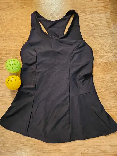 Austin Rose, Julia flare top Half dress, 26" shoulder to hem Black, size L Reinforced top Ball pocke...