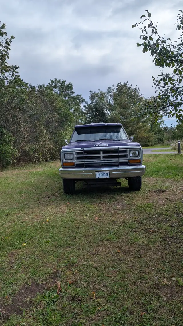 1989 Dodge Ram 4X4 with Myers plow, runs and drives, needs work,