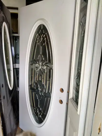 Full oval insert steel exterior doors only $240 must go won't la, View more