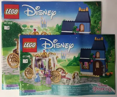 Lego Disney Princess, (Cendrillon) Cinderella's Enchanted Evening, #41146. Complete with 1 of 2 manu...