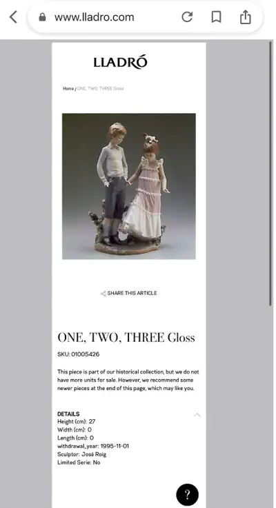 Lladro One Two Three Figurine.Mint Condition In Original Box., View more