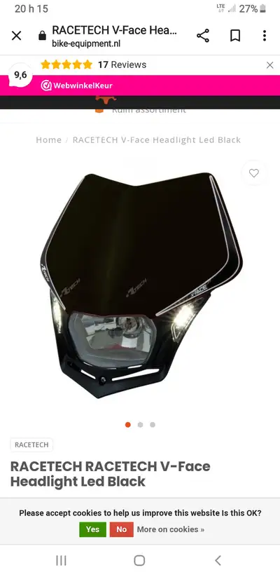 Plaque phare racetech V-face led noir Neuf ( boite) jamais utilisé Pas déchange 300$