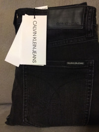Calvin Klein Black Jeans Stretchy 30W x 32L- Brand New