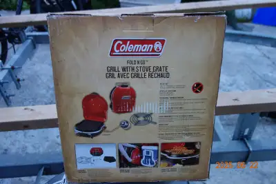 Coleman red folding N grill