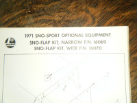 Rupp 1971 Sno Sport Snowmobile Snow Flap Kit Parts Sheet