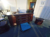 A set with a wooden chest of drawers and 2 sideboards