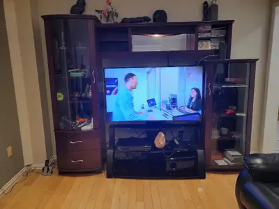 Modular 3 piece furniture set can accommodate a TV set up to 75", View more