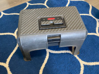 Rubbermaid toolbox and step stool bench 