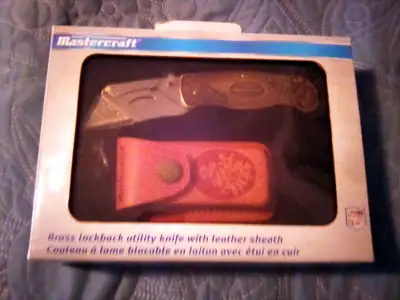 Mastercraft (Folding Retractable NEW) Box Knife & Sheath, View more