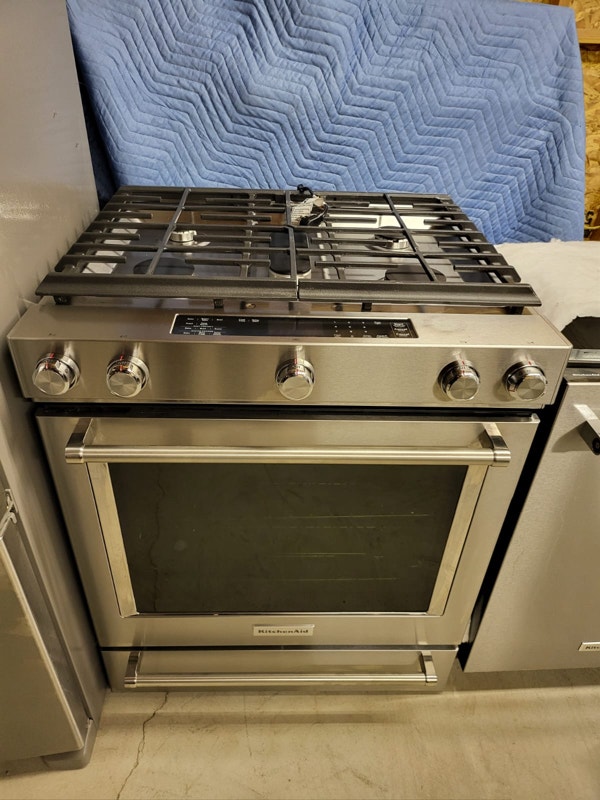 2022 out of box full gas kitchen aid stainless steel stove Stoves