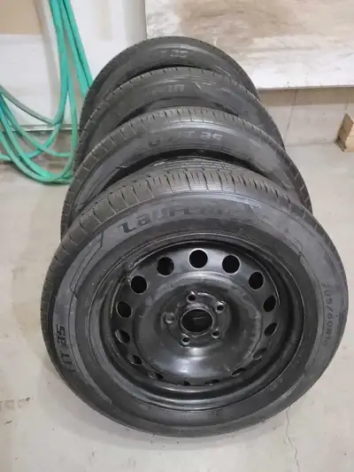 4 Laufenn G Fit All Season Tires on 16" Black Steelies for Sale. **205/60/R16** Great Condition. (8/...
