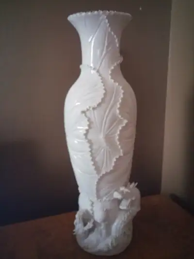 Vintage Blanc de Chine porcelain vase, View more