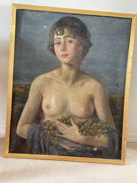 Antique oil on canvass painting