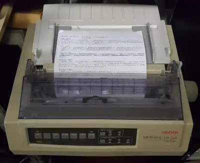 OKIDATA MICROLINE 321 TURBO 9 PIN DOT MATRIX PRINTER BLACK & WHITE PARALLEL Good condition. Tested W...