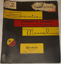 Warner Swasey GRADALL Dealer Service Manual M-2460