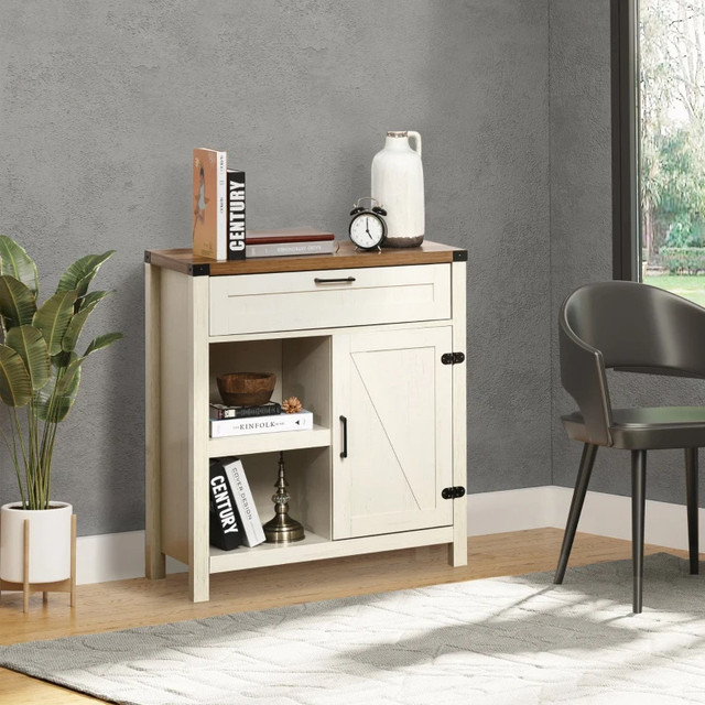 Rustic Barn Door Storage Cabinet Modern Farmhouse Buffet Sideboa in Hutches & Display Cabinets in Markham / York Region