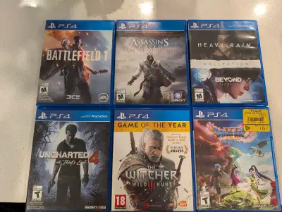 PlayStation 4 Games. Uncharted 4, Witcher 3, Assassin's creed, View more