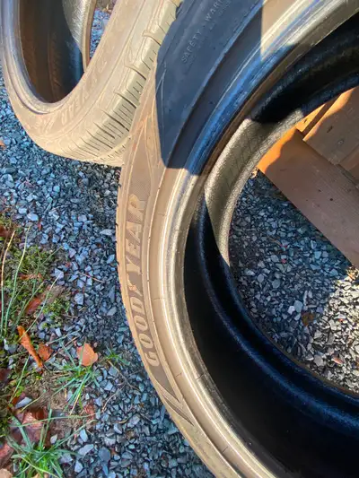 2 tires with roughly 5-6/32. One has a professional permanent patch. $200 obo