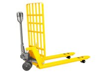 Pallet jack with backrest, 5,500 lb capacity, 27 x 48 size