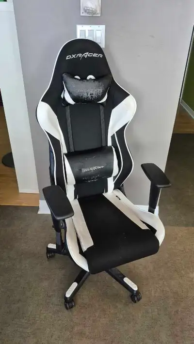 DXRacer Racing Series Gaming Chair – Black/White (Mechanically P, View more