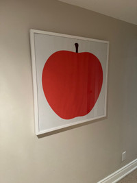 Enzo Mari Red Apple Poster FRAMED