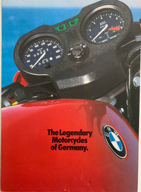 1982 BMW Legendary Motorcycles Original 8 Pg Dealer Brochure