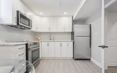 This beautifully renovated basement unit offers 1 spacious bedroom plus a den/office, 1 full bath, a...