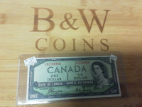 1954 Canada $1 Devil's    Face       Banknote