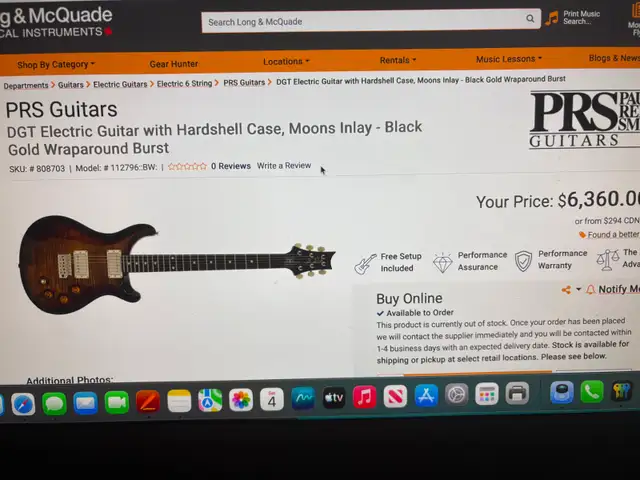 PRS 2020 DGT David Grissom Tremolo Core in Guitars in City of Toronto - Image 8